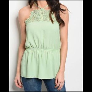 Mint Lace Halter